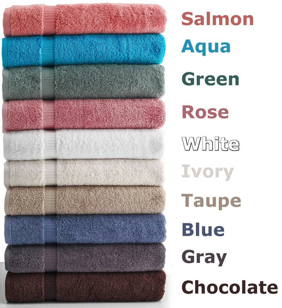 Turkish Luxury Hotel & Spa 27"x54" Bath Towel Set of 4 - 100% Genuine Cotton From Turkey