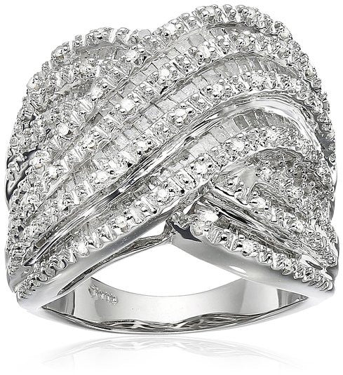 Sterling Silver Diamond Ring