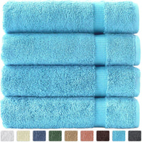 Turkish Luxury Hotel & Spa 27"x54" Bath Towel Set of 4 - 100% Genuine Cotton From Turkey