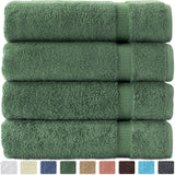 Turkish Luxury Hotel & Spa 27"x54" Bath Towel Set of 4 - 100% Genuine Cotton From Turkey